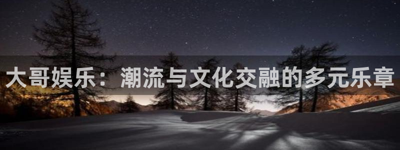 BB贝博艾弗森.ccmpc登录：大哥娱乐：潮流与文化交融的多元乐章